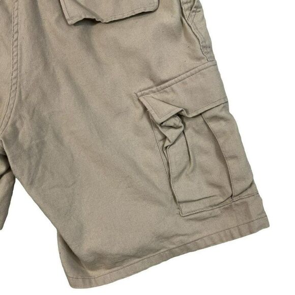 Propper Mens Cargo Shorts Beige Flat Front Pockets 100% Cotton Medium - Picture 13 of 14